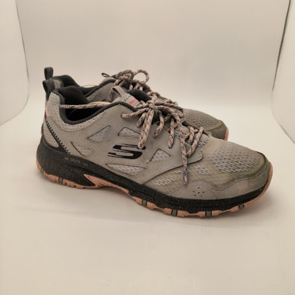 Skechers Hillcrest Pure Escapade Pink and Gray Trail Hiking/Running Sneakers 9.5